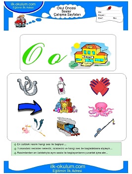 Çocuklar İçin O Sesi Çalışma Sayfaları 